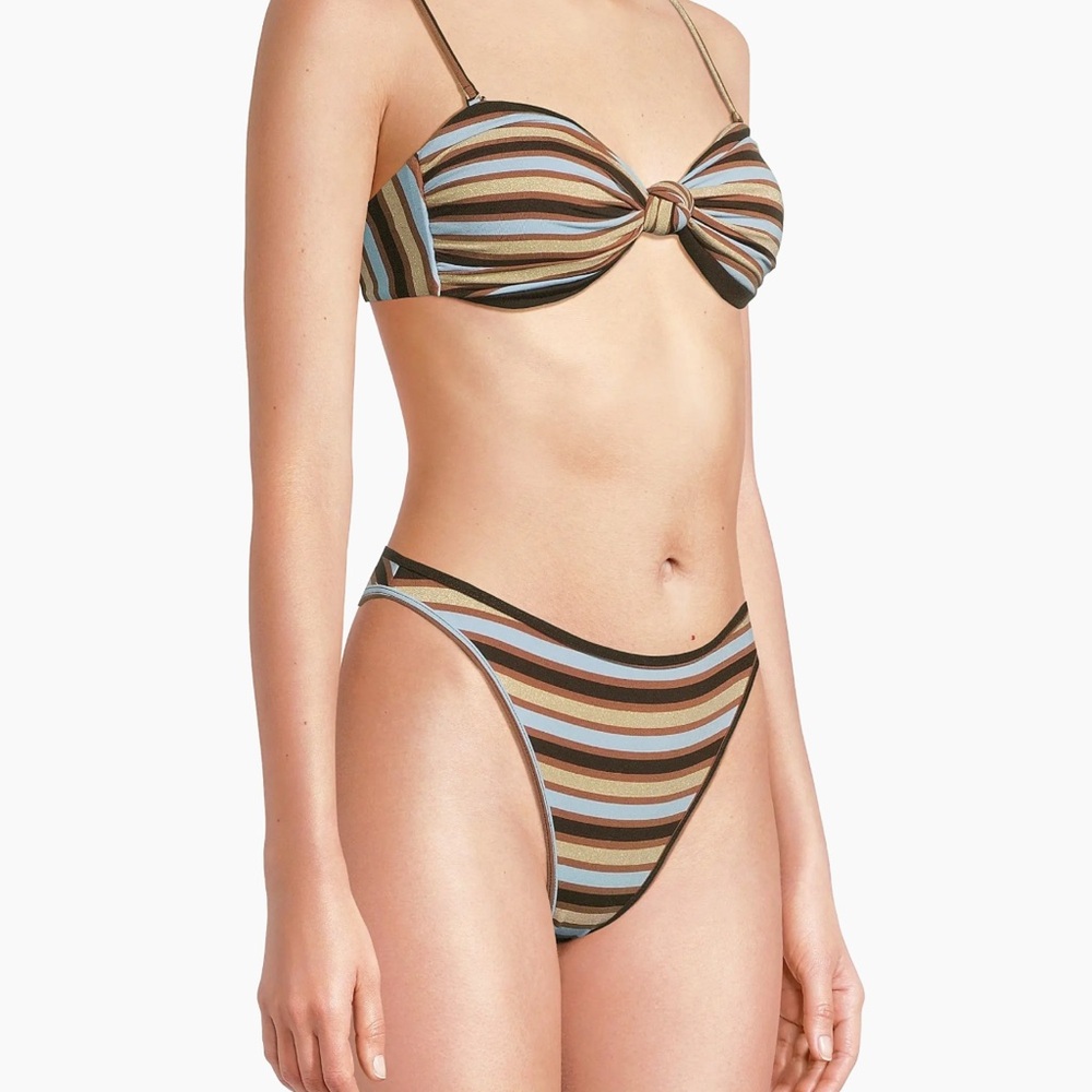 Ramy Brook Multicolor Striped Bikini Bottom